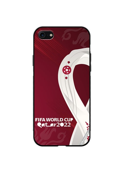 Protective Case Cover For Apple iPhone SE (2022) Qatar World Cup Design Multicolour