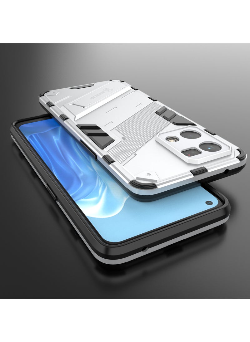جولدن ماسك - اوبو رينو 7 4جى/اف 21 برو (Oppo Reno7 4G/F21 Pro) جراب بانك كفر حماية للهاتف - (ابيض) - Image 1