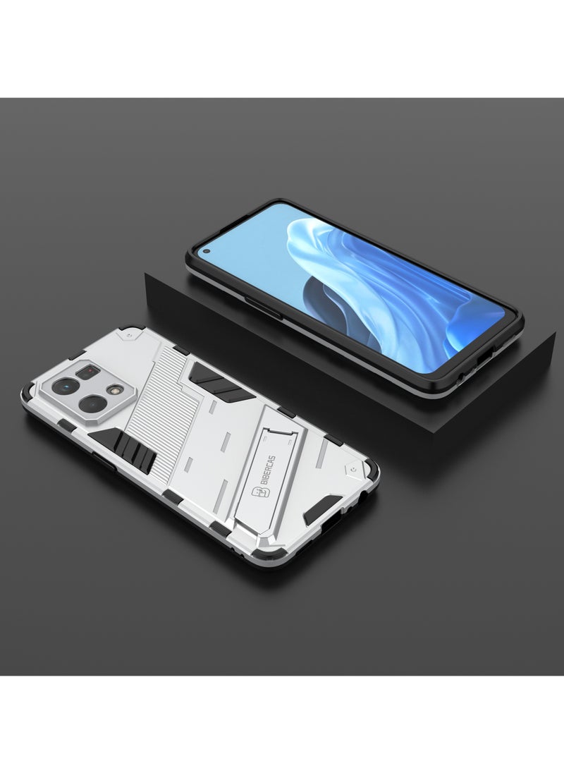 جولدن ماسك - اوبو رينو 7 4جى/اف 21 برو (Oppo Reno7 4G/F21 Pro) جراب بانك كفر حماية للهاتف - (ابيض) - Image 1