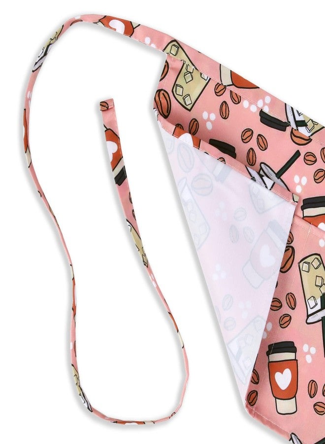 Plum Hill Coffee Server Waist Apron - Waitress Apron with 3 Pockets - Cute Half Apron for Baristas Cleaning Vendors and Teachers - Waitress Accessories - Image 4