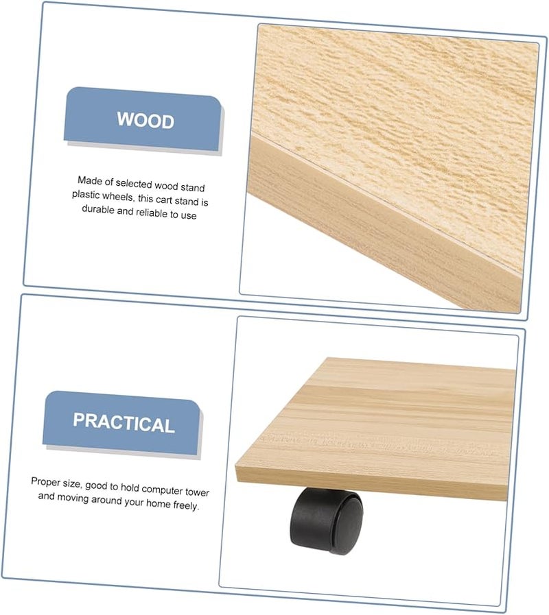 Desktop Computer Stand with Wheels for Easy Movement Under Desk PC Cart - Image 5