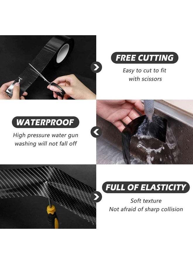 3D Carbon Fiber Car Door Sill Protection Sticker Roll 5cm × 10m – Anti-Scratch Waterproof DIY Car Body Protection Tape for Door Edge, Bumper & Interior Trim - Image 4