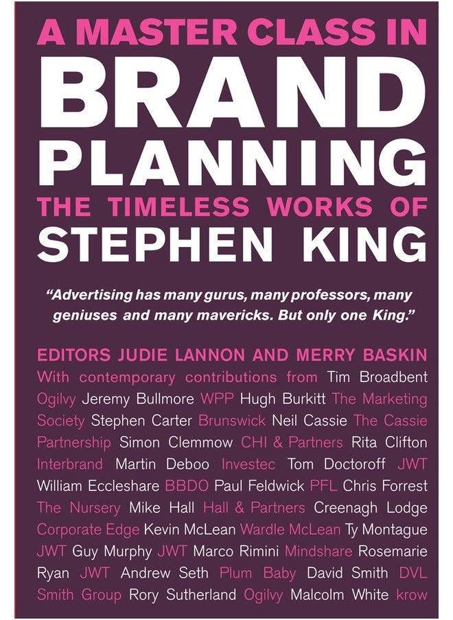 A Master Class in Brand Planning 