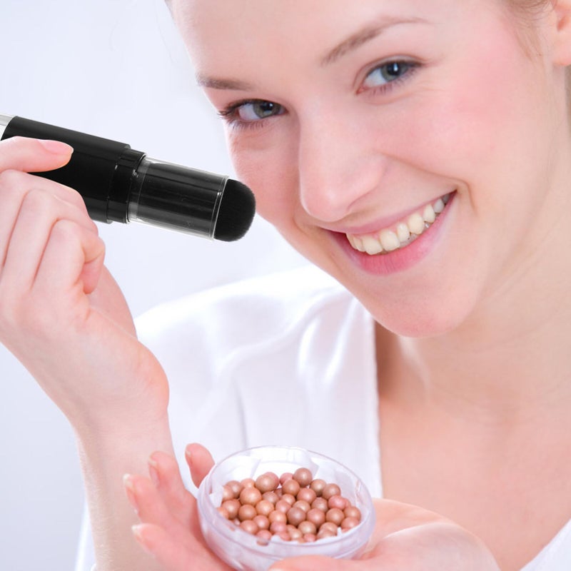 Beaupretty Retractable Blush Brush with Refillable Loose Powder Bottle Jars for Color Highlight Contour Blush Powder Cosmetics - Image 4