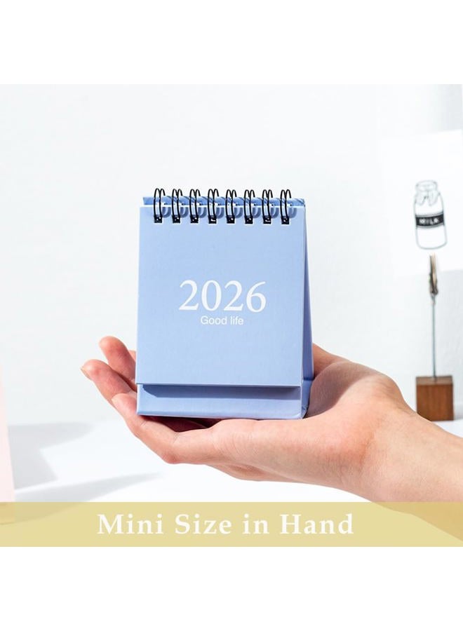 Hawflu Mini Desk Calendar, 2026-2027 Small Desk Calendar, Jan 2026 to June 2027, 18 Monthly, Mini Standing Flip Calendar 2026 (Black) - Image 5