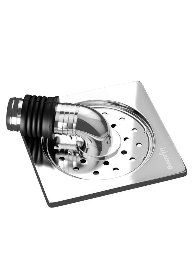 Lifelong 5 Inch Outlet Pipe Connector for Washing Machine | Bathroom Floor Drain Cover | Sink Strainer & Drain Filter | Anti-Overflow & Backflow Preventer | Sink Drainer & Drainage Cover (LLHIEG01) - Image 1