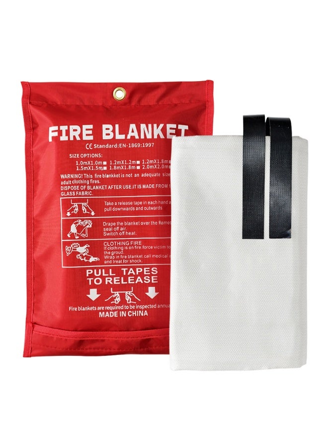 Premium Fire Blanket 1x1m [2-Pack] - EN1869 Certified Emergency Fire Suppressant, SGS Tested E-Glass Fiberglass Safety Blanket for Kitchen, Car, Home & Camping Emergency, Fire Extinguisher Alternative - Image 1