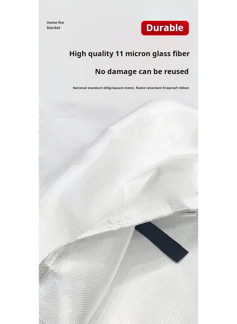 Premium Fire Blanket 1x1m [2-Pack] - EN1869 Certified Emergency Fire Suppressant, SGS Tested E-Glass Fiberglass Safety Blanket for Kitchen, Car, Home & Camping Emergency, Fire Extinguisher Alternative - Image 5