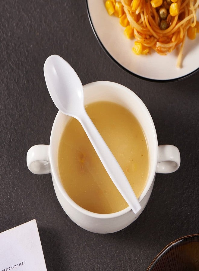 FULING 500 Count Heavy Duty White Plastic Tea Spoons Disposable Cutlery Party Utensils Heavyweight - Image 5