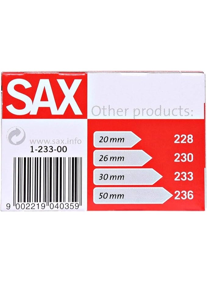 Sax مشابك ورق - 10 علب × 100 قطعة - 30 مم - Image 2