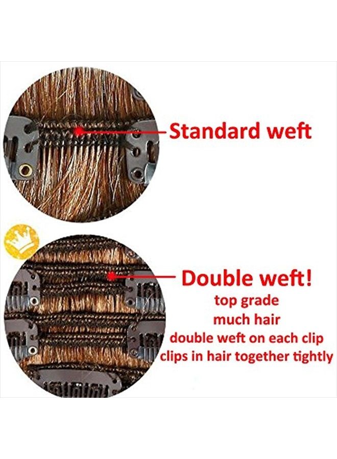Lelinta 7Pcs 16 Clips 23"-24" Thick Curly Straight Full Head Clip in on Double Weft Hair Extensions - Image 4