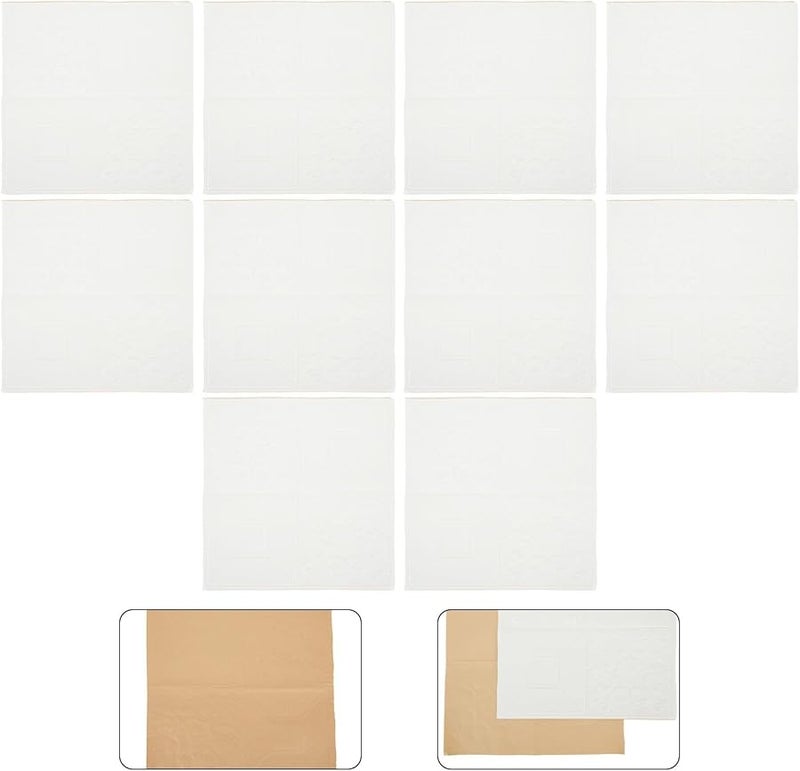 ملصقات جدار من الطوب ثلاثية الأبعاد 10 قطع، ألواح رغوية ذاتية اللصق باللون الأبيض مقاس 350 × 350 مم لتزيين المنزل - Image 5