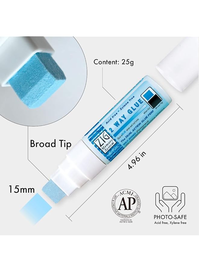 erorex 2 Way Glue Stick Pen Board Tip 15Mm Tip Ap Certified Made In Japan - Image 2