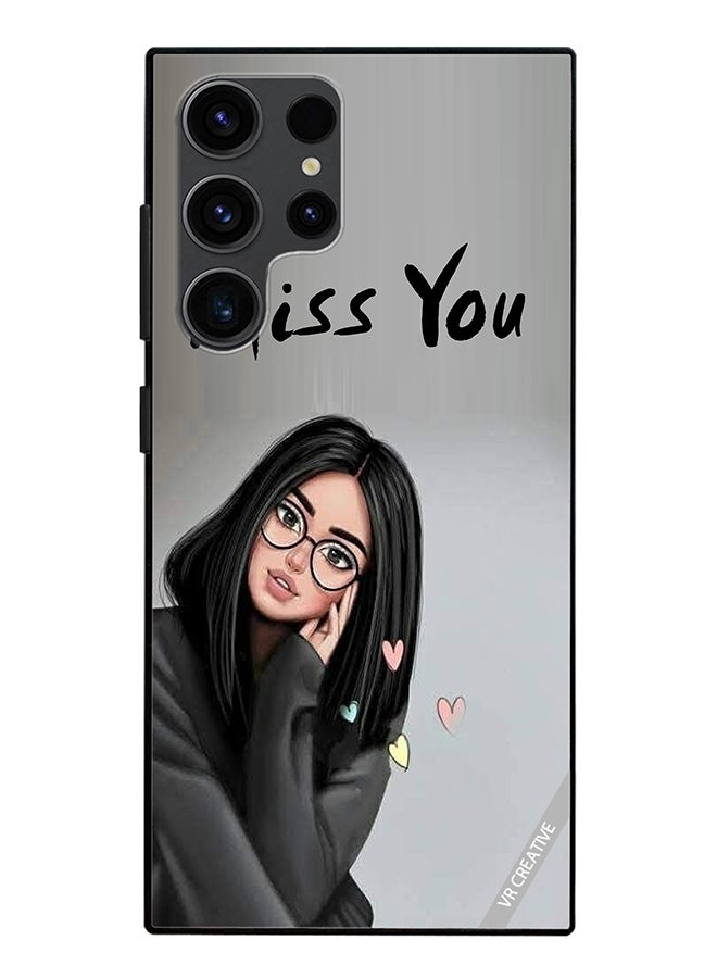 VR CREATIVE Protective Case Cover For Samsung Galaxy S24 Ultra Girl Miss You Design Multicolour - Image 1