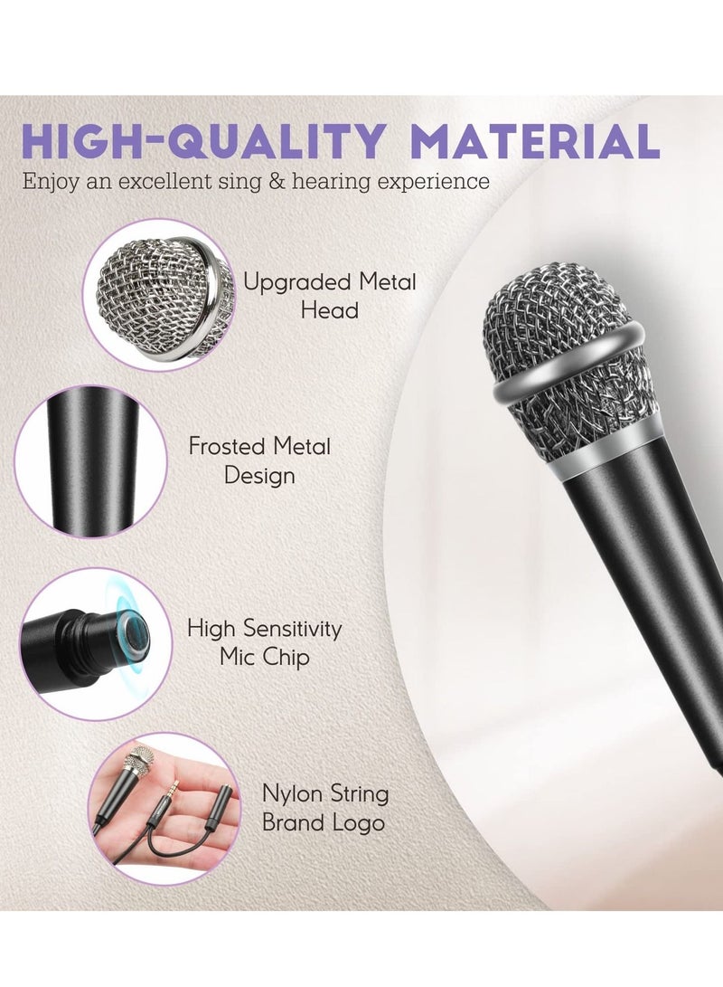 SYOSI Mini Microphone Karaoke Tiny Singing Mic Equipment for Voice Recording Interviews Speeches 3.5mm Audio Connector Suitable for Laptop Cellphone Phone Ages 3+ 5PCS  - Image 4