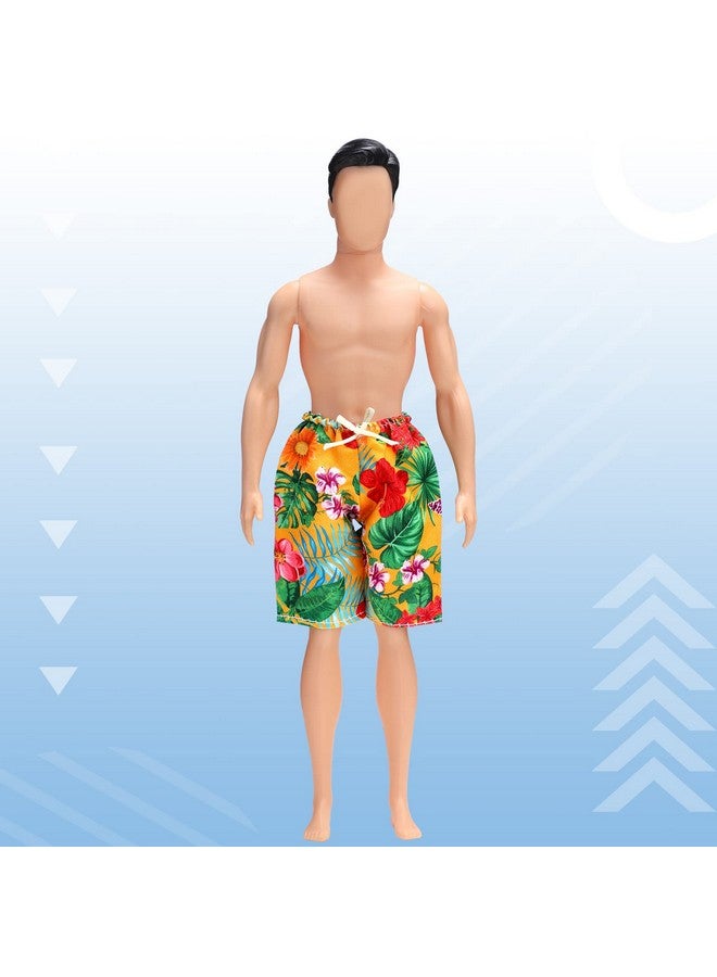 Bencailor 6 Pcs 12 Inch Doll Clothes Boy Doll Beach Shorts Tropical Print Swimsuit Doll Accessories For 12 Inch Boy Dolls  - Image 3