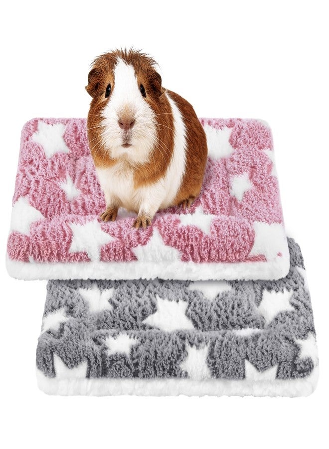 Eilyliafe 2 Pcs Rabbit Bunny Bed Soft Guinea Pig Bed Mat Washable Guinea Pig Bunny Pad Reversible Small Animal Bed Cage Liner for Hamster Rat Hedgehog Chinchilla Ferret (12.6×10 Inch) - Image 1