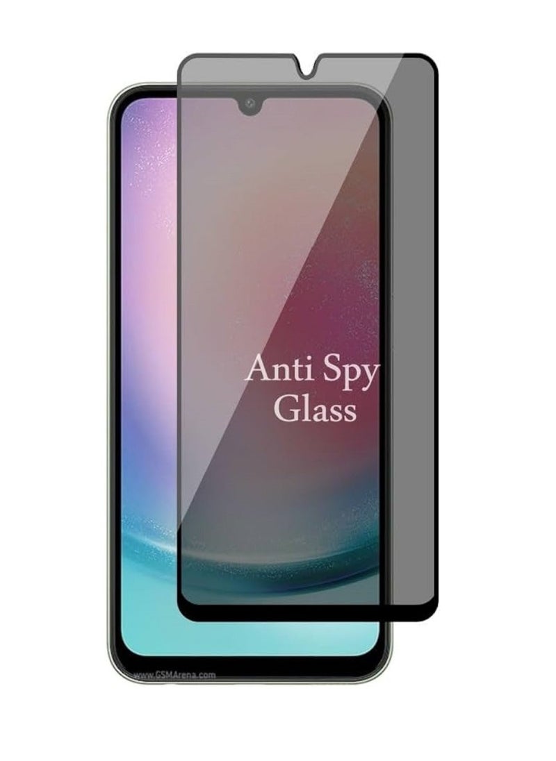 Super Tempered Glass Screen Protector Anti-Spy Privacy Designed For Samsung Galaxy A24 Full Screen Coverage And Bubble Free - Image 1