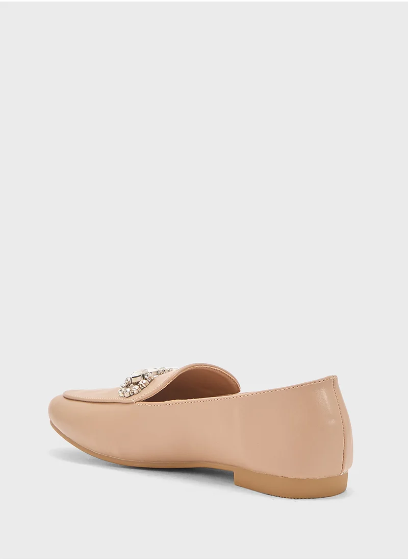 Pink Step Diamante Loafer