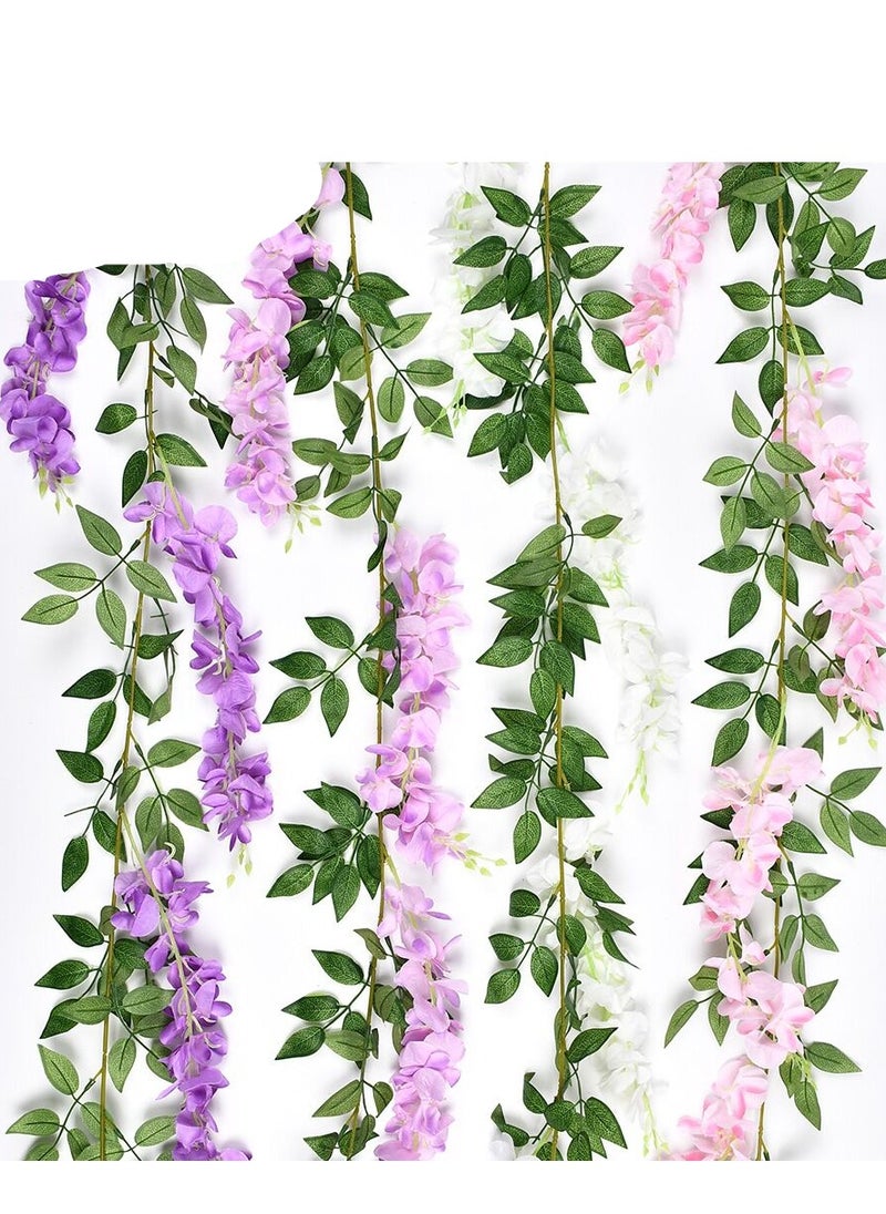 Generic - 3 pieces of Mixed color wisteria flower artificial flowers wisteria roses decorative crafts home, wedding, party, garden - Image 1
