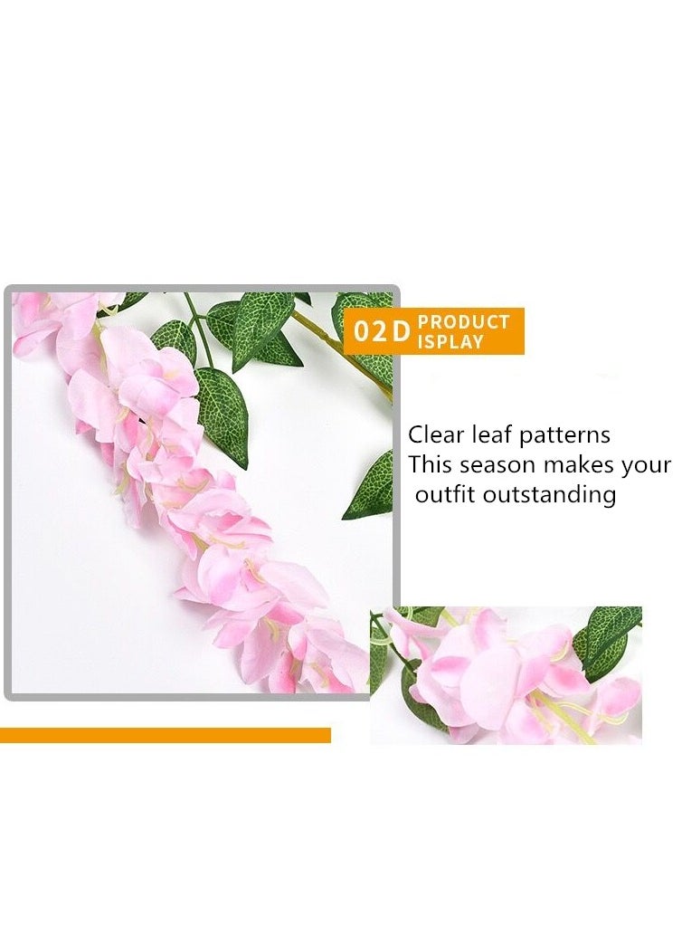 Generic - 3 pieces of Mixed color wisteria flower artificial flowers wisteria roses decorative crafts home, wedding, party, garden - Image 1