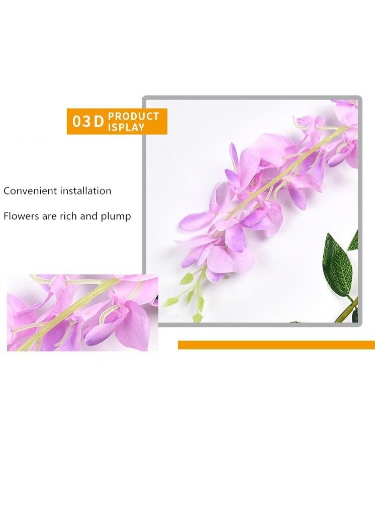 Generic - 3 pieces of Mixed color wisteria flower artificial flowers wisteria roses decorative crafts home, wedding, party, garden - Image 1
