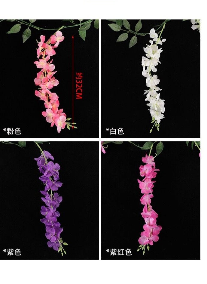 Generic - 3 pieces of Mixed color wisteria flower artificial flowers wisteria roses decorative crafts home, wedding, party, garden - Image 1