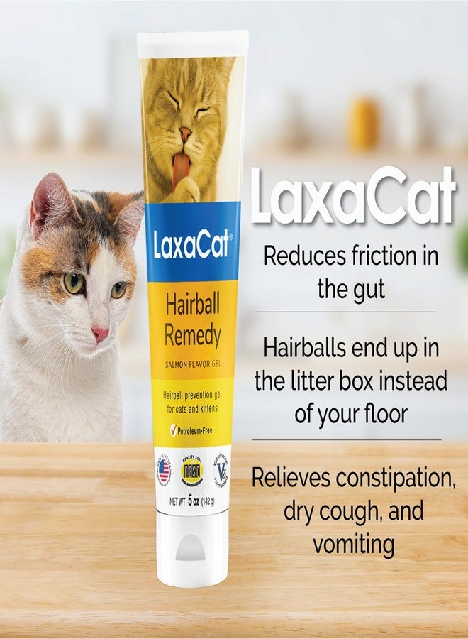 Laxacat Hairball Gel for Cats 5 oz Petroleum Free Cat Hairball Paste for Furball Control, Constipation Relief and Digestive Support, Easy Lick Salmon Flavor Hairball Treatment for Daily Use, Made in USA - Image 5