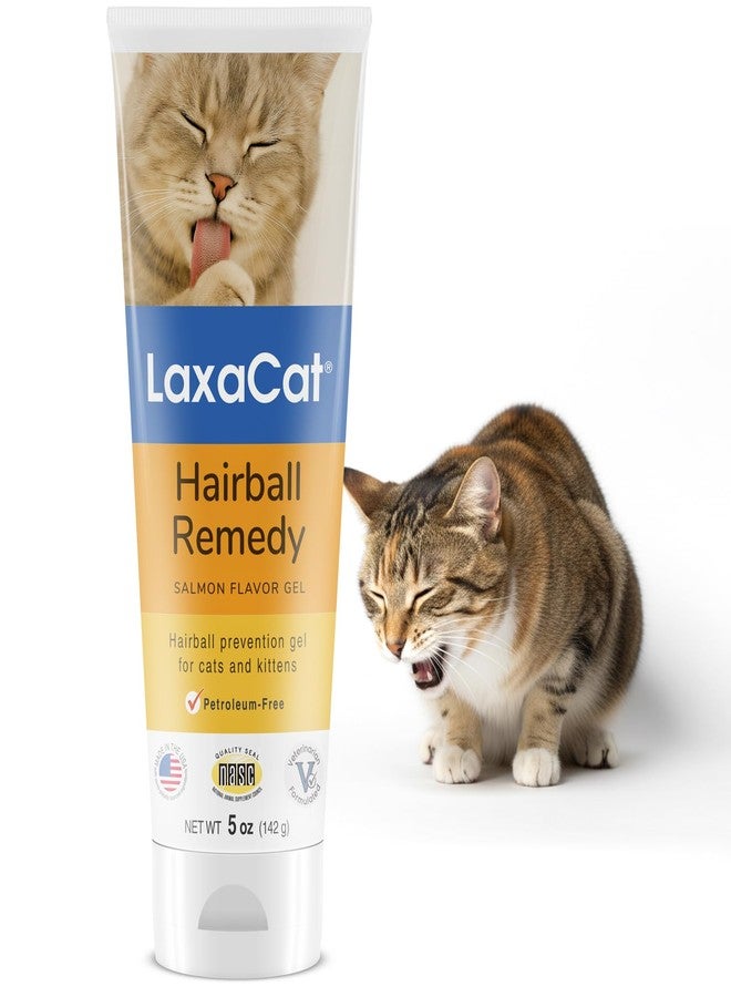 Laxacat Hairball Gel for Cats 5 oz Petroleum Free Cat Hairball Paste for Furball Control, Constipation Relief and Digestive Support, Easy Lick Salmon Flavor Hairball Treatment for Daily Use, Made in USA - Image 1