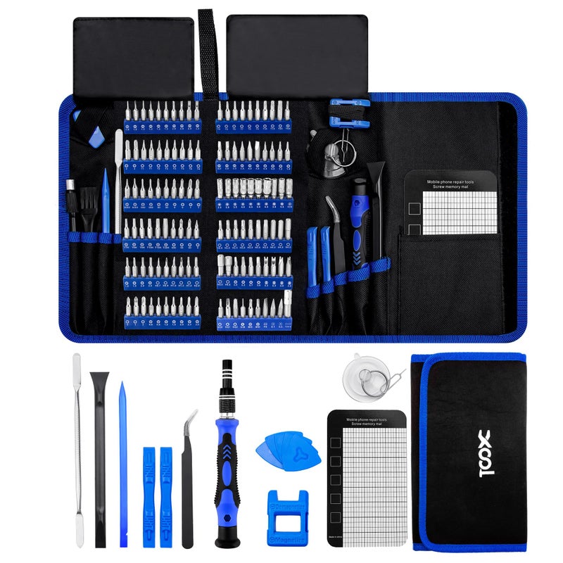 XOOL 140 in 1 Precision Screwdriver Set, Professional Computer Laptop Repair Tool Kit, Electronics Repair Tool with 120 Magnetic Bits, Compatible for Macbook, iPhone, Game Console, Tablet - Image 1