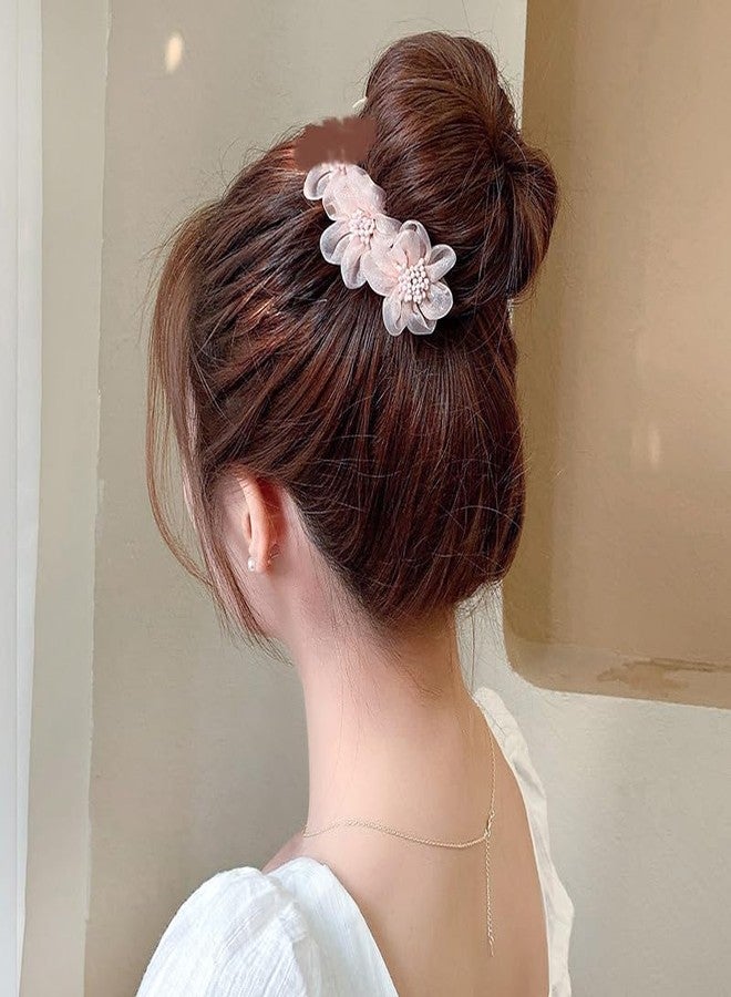 FICTIOUS Flower Bun Juda Hair Stick for Women - Elegant Decorative Hairpin for Traditional and Modern Hairstyles - Perfect for Weddings, Parties, and Festivals (MULTICOLOR) (1PCS) - Image 4