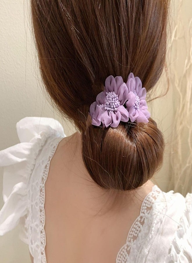FICTIOUS Flower Bun Juda Hair Stick for Women - Elegant Decorative Hairpin for Traditional and Modern Hairstyles - Perfect for Weddings, Parties, and Festivals (MULTICOLOR) (1PCS) - Image 5