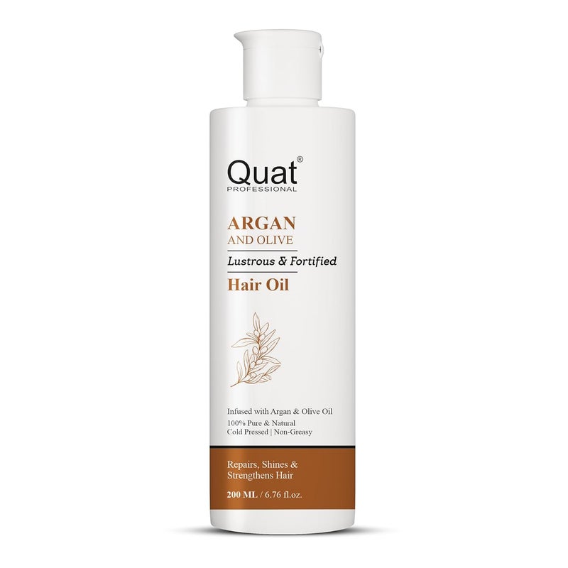 QUAT Argan Olive Hair Growth Oil Lustrous Fortified Hair Hair Oil 200 ml - Image 1