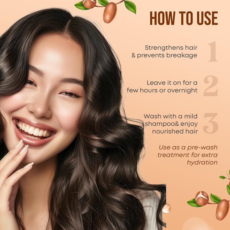 QUAT Argan Olive Hair Growth Oil Lustrous Fortified Hair Hair Oil 200 ml - Image 3
