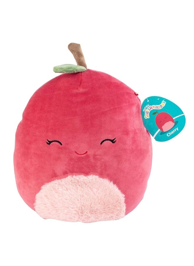 Squishmallows - Squishmallows Original 10Inch Cherry The Purple Cherry  Food Squad  Official Jazwares Plush  Collectible Soft  Squishy Fruit Stuffed Animal Toy  Add to Your Squad  Gift for Kids Girls  Boys - Image 1