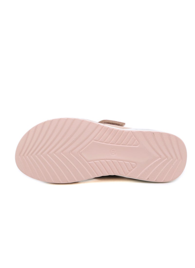 SIKETU Casual air cushion bottom plus size car stitched wedge heel comfortable rhinestone sandals Pink  - Image 3