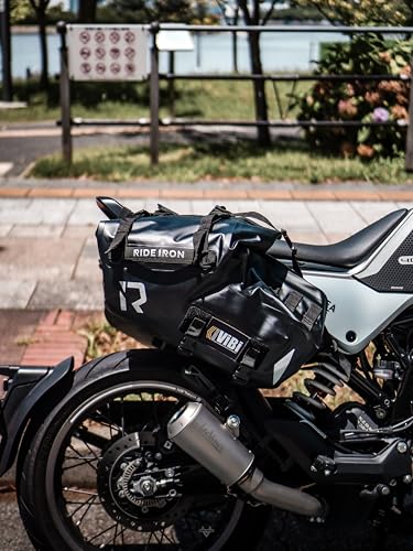 RIDEIRON Motorcycle Saddlebags Waterproof Double Side Saddle bags 28L(14L*2) for most Adventure Sport Motorcycle Racks with Modular Luggage System - Image 2