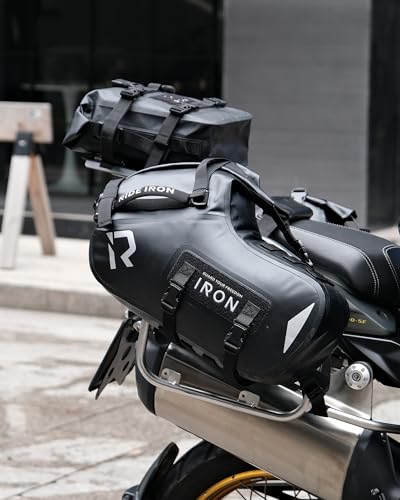 RIDEIRON Motorcycle Saddlebags Waterproof Double Side Saddle bags 28L(14L*2) for most Adventure Sport Motorcycle Racks with Modular Luggage System - Image 4