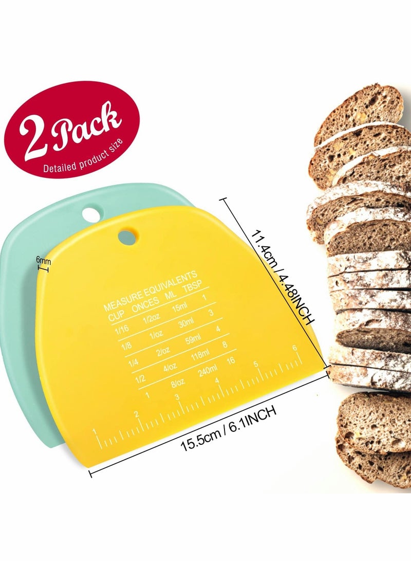 SYOSI Dough Scraper Food safe Plastic 2 Pcs - Image 4