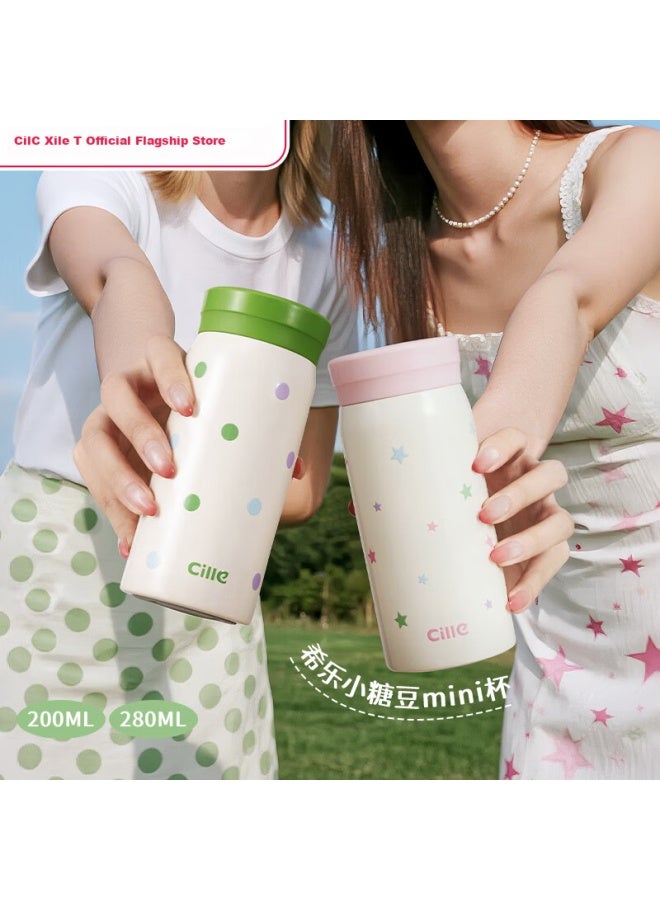 cille Xile Stainless Steel 316 Mini Pocket Insulated Water Bottle For Women Portable Travel Student Handheld Cup - Image 1
