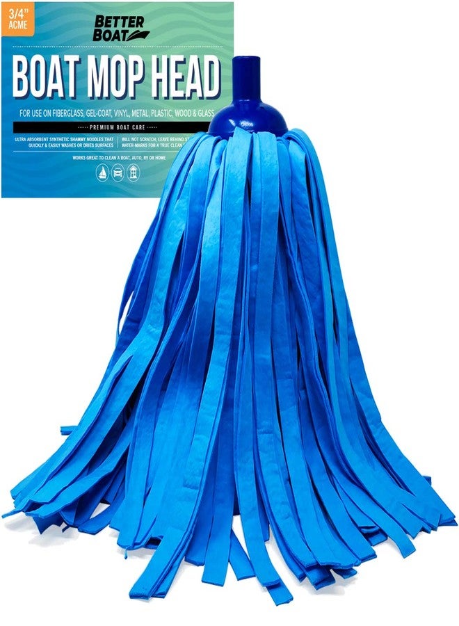 Better Boat Screw On Shammy Mop Head Replacement Refill, Synthetic Wet Chamois Mop Head for Boat, Deck, Floor, Home, Car, and RV Cleaning, Streak-Free and Lint-Free Washing - Image 1