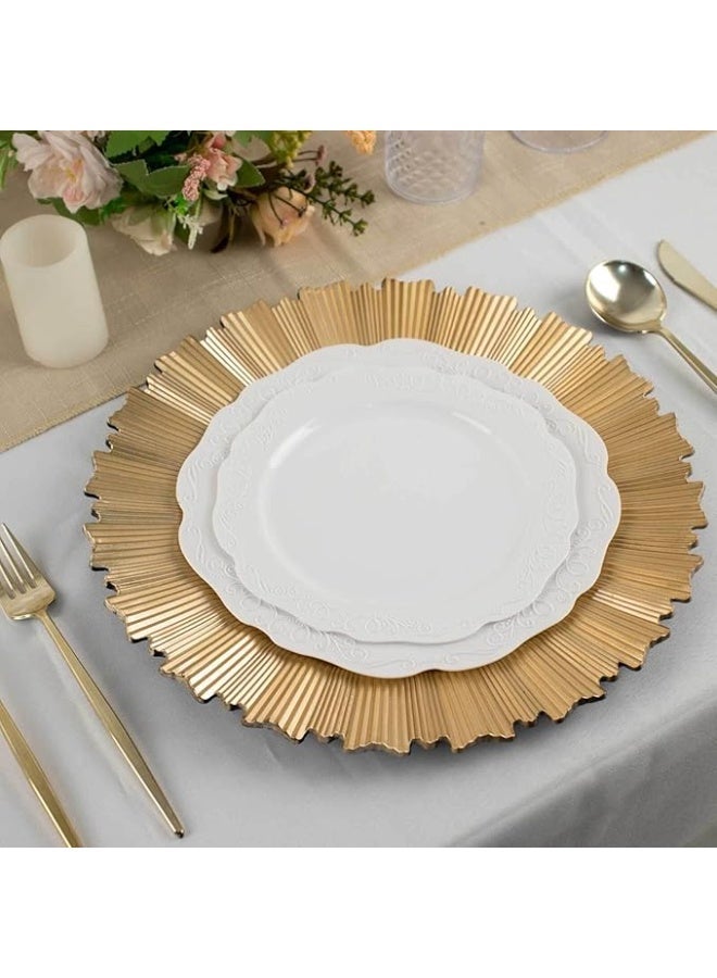 Reinforced Plastic Dessert Tray Gold Color – Elegant Serving Tray for Sweets, Parties & Occasions - Image 2