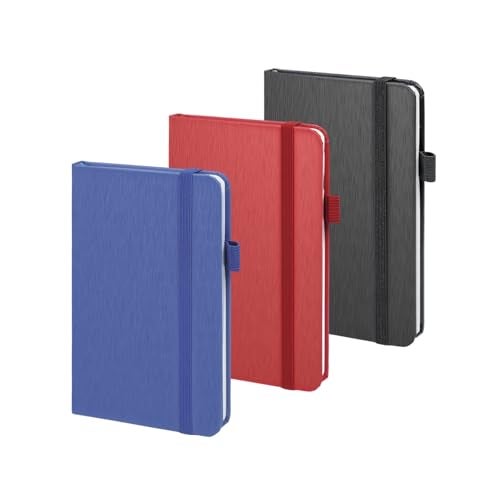 ONAVIA A6 Pocket Notebook 3 Pack, 3.5" x 5.7" Small Hardcover Lined Journals for Work Notes, Study, Meetings, To-Do Lists and Daily Writing, Mini College Ruled Notebook 160 Pages - Image 1