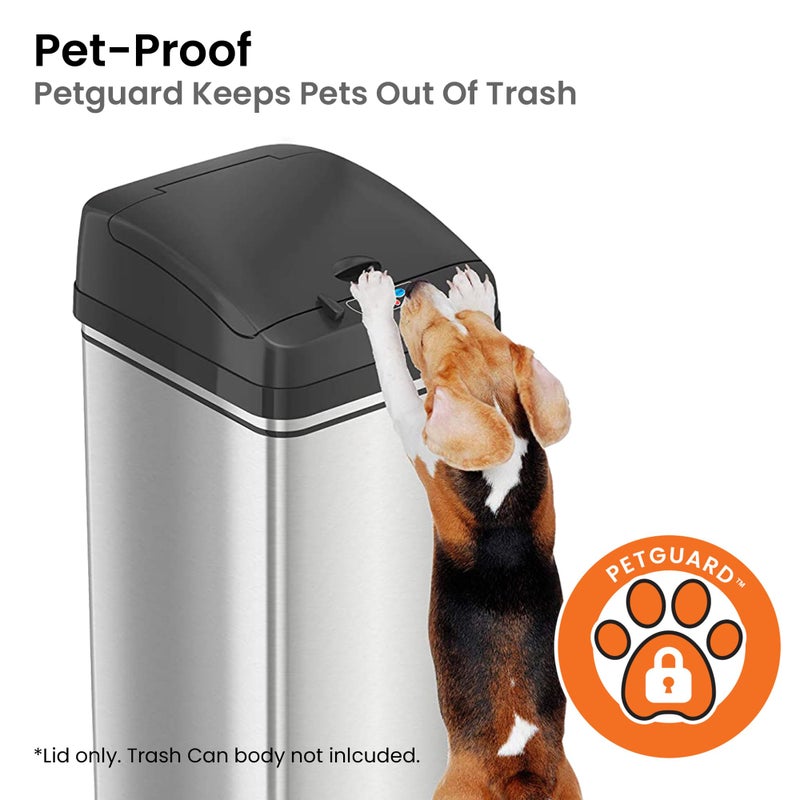 iTouchless New Sensor Trash Can Lid Replacement for Models IT13MX, IT13MXL, DZT13P, DZT13PL, DZT13M, and DZT08P, DZT08PL, and Other Variants - Image 3