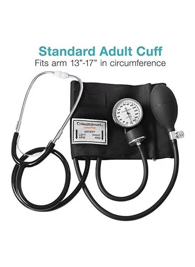 عربست المنزل مجموعة مراقبة ضغط الدم ، Sphygmomanometer ، الكفاد الكبير للبالغين (13 "إلى 17") ، مراقبة ضغط الدم اليدوية المهنية ، المراقبة الممرضة لضغط الدم ، حقيبة حمل دائمة متضمنة - Image 4