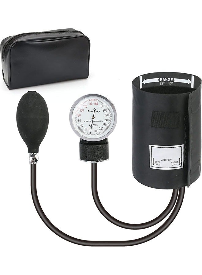 عربست المنزل مجموعة مراقبة ضغط الدم ، Sphygmomanometer ، الكفاد الكبير للبالغين (13 "إلى 17") ، مراقبة ضغط الدم اليدوية المهنية ، المراقبة الممرضة لضغط الدم ، حقيبة حمل دائمة متضمنة - Image 1