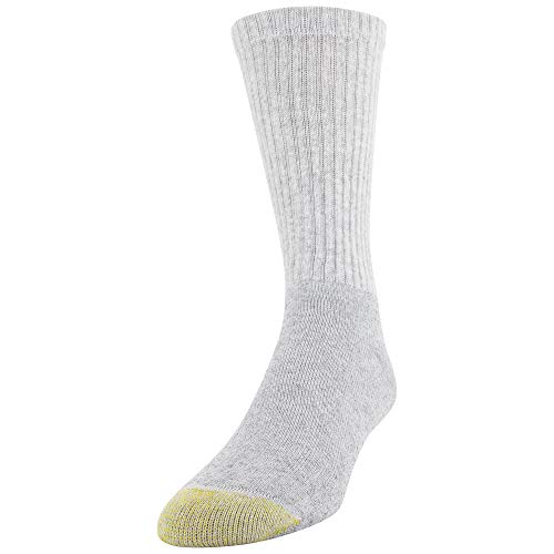 GOLDTOE Men's 656S Cotton Crew Athletic Socks, Multipairs, Grey Heather (12-Pairs), Large - Image 2