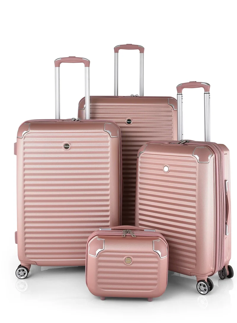 Track Track ABS Trolley 4 Piece Luggage Set 6037/4P – 12/20/24/28 Inch, 4 Double Wheels, TSA Lock, Expandable