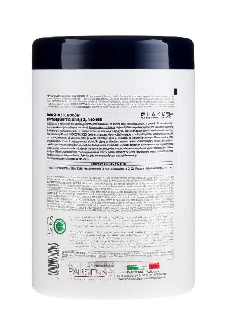 Black Professional Line Bleaching Powder Blue 500g – Professional Lightening Formula - Image 2