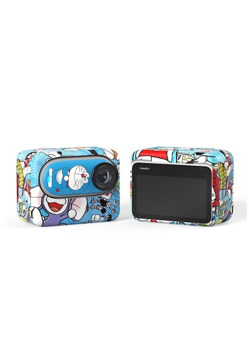 Sticker for Insta360 GO3 GO3 Action Camera Front Body Waterproof Stickers Skin Protective Stickers Cover Accessories (Doraemon)  - Image 1